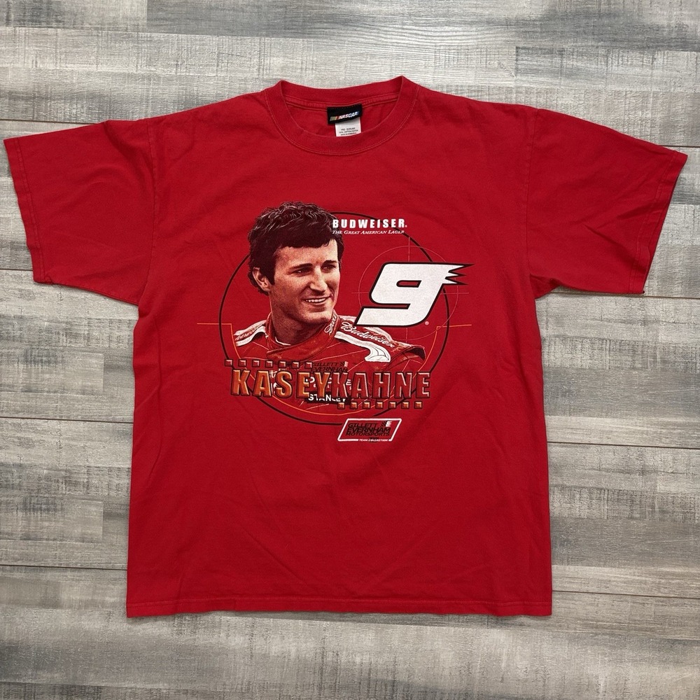 Chase Authentics Kasey Kahne Budweiser #9 NASCAR 2009 Tour Shirt Red Mens L